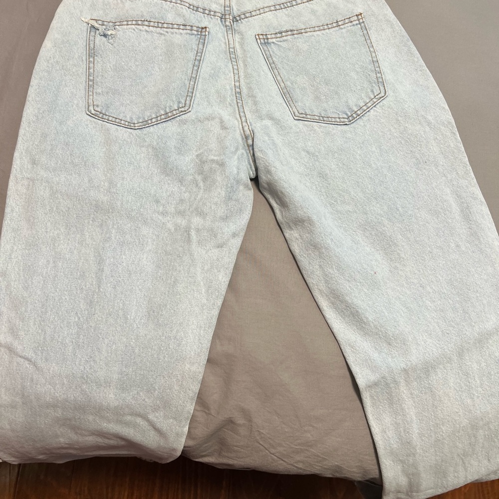 Long Straight Jean Marine Rip